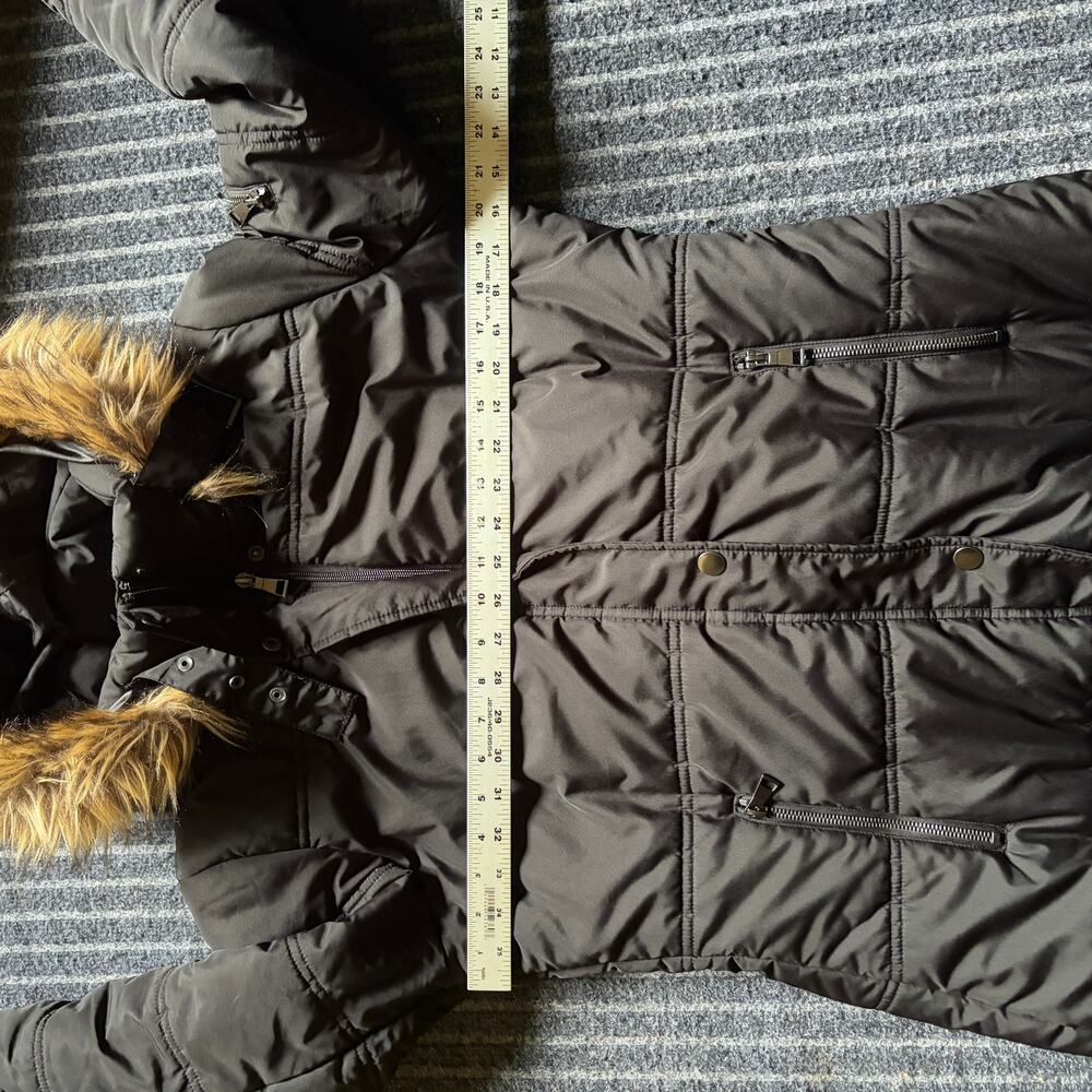 Maralyn & Me Hooded Parka Black Size Large - Picture 3 of 8